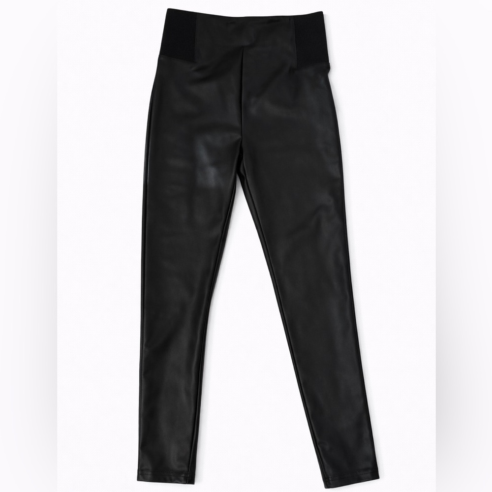 a new day Shiny Black Faux Leggings stretchy